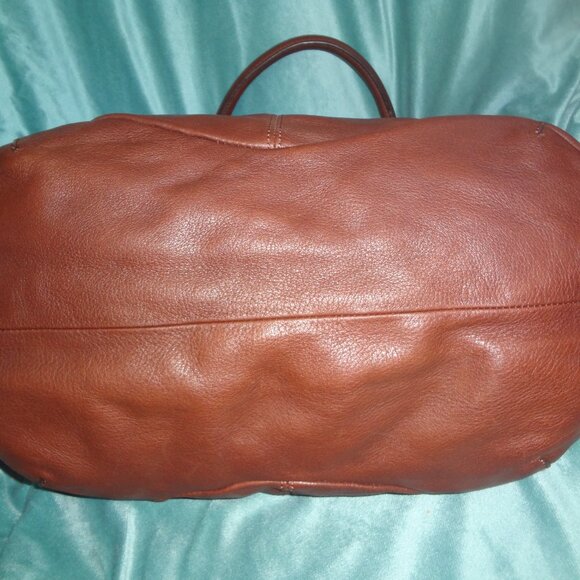 Brown Leather B. Makowsky Shoulder Bag - Picture 5 of 6